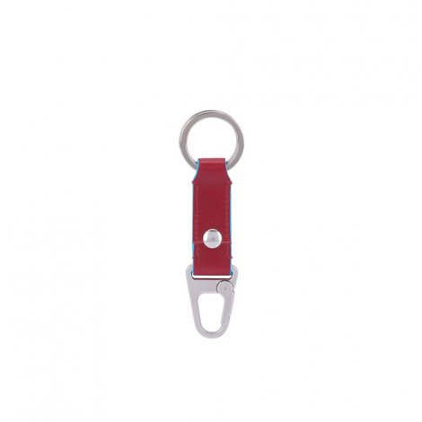 PIQUADRO Keychain With Double Carabiner Hook Nero